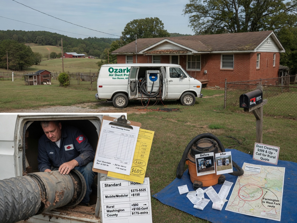 Cost Guide For Duct Cleaning In Rural Washington Arkansas